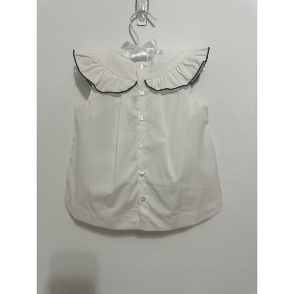 Jacadi Blanc Blouse POUMBIS NWT 6M36M quality fabric Paris baby girl clothes - Picture 5 of 5